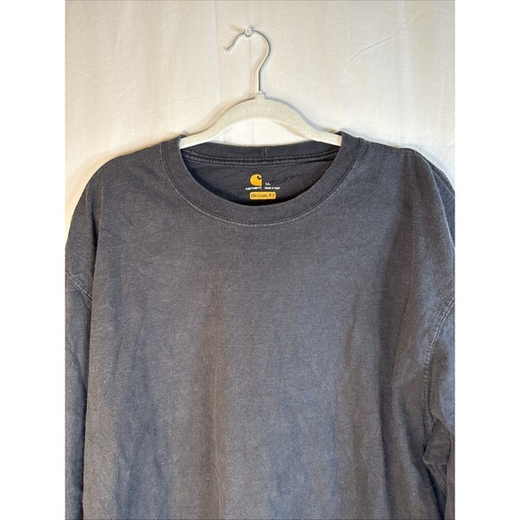 Men’s Carhartt Black Long Sleeve T Shirt Size Large Original Fit Preowned - Picture 5 of 10